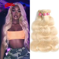 Ali Queen Hair Virgin Hair Body Wave 613 Blonde Bundles 100% Human Hair Goddess Braids With Double Drawn 8' ~ 30' Hair Weaving