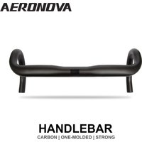 AERONOVA-Carbon Road Bicycle Handlebar, Matte Bike Handlebar, Speed Handlebars, Drop Bar for Man, T800, 31.8 UD