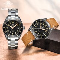 ADDIESDIVE Classic Men's Watch Fashion Sapphire Automatic Wristwatch 20Bar Diving Waterproof Luminous 40mm Watches Reloj Hombre
