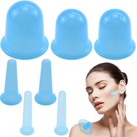 7PCS Face Massage And Cellulite Reduction Various Sizes Massage Tool Kit Silicone Vacuum Cupping Set with Storage Bag for Body
