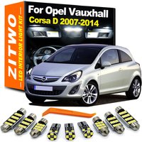 ZITWO 10Pcs Car LED Bulb Accessories Interior Light Kit Canbus For Opel Vauxhall Corsa D 2007 2008 2009 2010 2011 2012 2013 2014