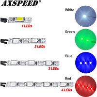 AXSPEED 1/2/3/4LEDs Chassis Lights Flash Night Lamps Light Belt for Axial SCX10 TRX4 D90 Tamiya 1/10 1/8 RC Crawler Buggy Car
