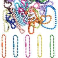 20-200pcs/lot 10/12cm Colorful Ball Bead Chains For DIY Keychain Dog Tag Chain Chain Label Hand Tag Jewelry Making Accessories