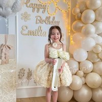 Satin Flower Girl Dress for Little Princess Fluffy Quality Ruffles Birthday Wedding Evening Ball Celebrity Gowns
