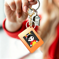 NFC E-Ink Screen E-Paper Display Keychain Pendant Passive Battery Free DIY Custom Image Transfer Key Ring Backpack Bag Hanging