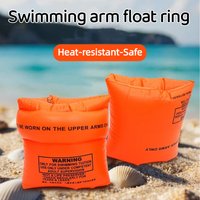 1 Pair Cartoon Printing Swimming Arm Floaties, Inflatable Safety Swim Arm Bands for Kids & Adults, Heat-Resistant Floater Sleeve