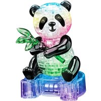 3D Crystal Panda Puzzle with Flashing 3D Jigsaw Assembled Cute Animal Puzzles DIY Model Intelligence Toys Birthday Gift for Kids