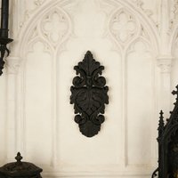 Cross-Border Retro Gothic Style Scrollwork Wall Plaque For Dark Style Home Wall Art Decor Scenario