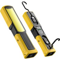 Magnetic LED Work Light, 6000mAh Rechargeable Inspection Lamp,Portable Flashlight with Hook,COB Flashlight for Outdoor Camping