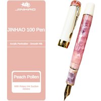 JINHAO 100 Acrylic Fountain Pen Beautiful Green Gift Pen EF/F/M with Converter Writing Office School Supplies Stationery