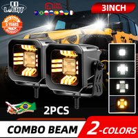 CO LIGHT New 3 inch Led Work Lights White Yellow DRL 4x4 Led Light Bar Spot Flood 50000LM for Tractor Truck Offroad SUV 12V 24V