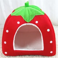 Strawberry Shape Cat Bed House Kennel Nest Sleeping Bag Puppy Pet For Small Dogs Sofa Mat Cushion Cat Pet Supplies Cama Gato