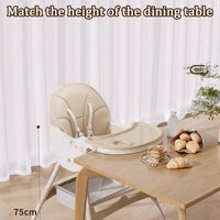 Portable High Chair for Toddler Booster Seat with Lounger and Bouncer Function for Kids Sitting Dining Feeding accessory