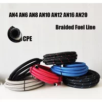 AN4 AN6 AN8 AN10 AN12 AN16 AN20 tuyau de carburant huile gaz refroidisseur tuyau ligne tuyau Tube Nylon acier inoxydable tressé à l'intérieur du caoutchouc CPE