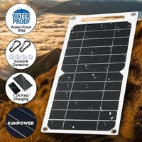 Portable 25-35W Solar Panel. Waterproof, for outdoor hiking/camping. USB mobile phone charging bank & battery charger.