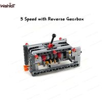 MOC 5 Speed with Reverse Gearbox Building Blocks Transmission Model Technology Modified Parts Kids Education Toy Creative Gift