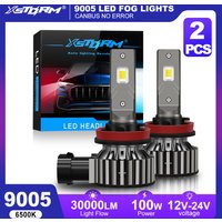XSTORM H11 9005 LED Fog Light 30000LM 100W LED Fog Headlight Bulb 3570 CSP Chips Signal Lamp Auto Turbo Lamps White Yellow+White