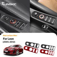 Real Carbon Fiber Sticker For Seat Leon Altea 2005 2006 2007 2008-2010 2011 2012 For Toledo 2005-2009 LHD RHD Car Door Lock Gear