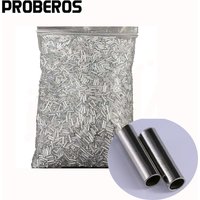 PRO BEROS 100Pcs Fishing Line Tube Connectors Single Barrel Crimp Sleeves Copper Crimping Loop Sleeve 12 Size Fishing Tackle Kit