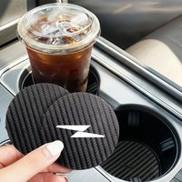 2pcs Compatible for Opel Z Car Cup Holder Mats Non-Slip Cup Holder Liners for Insignia Mokka Vectra GTC Tigra Vivaro Zafira GTC
