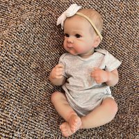 OtardDolls 45CM Boy Bettie Full Body Soft Vinyl Dolls Painted Baby Doll With Painted Hair For Christmas Gift Muñecas Reborn