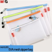M&G EVA Mesh Zipper Bag, A4/A5/B5, Waterproof, Zipper Style, Suitable for Office and Students to Store Documents, Storage