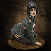 1/35 resin soldier model - GK female officer - unassembled and unpainted DIY kit - 775