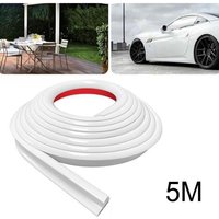5M Camper Van Gutter Rain Guard Drip Stop RV Rain Gutter 1/2" Height Drip Rail PVC Rain Strip Roof J Shape Rain Gutter