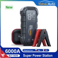6000 A Starthilfe 150 W DC PD45W Autobatterieladegerät 3,3 LED-Bildschirm 600 Lumen Taschenlampe Batterieladegerät Super Startgerät