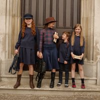 AS AW26 Denim Varsity Collection Navy Blue Denim+ Embroidery Sweatshirt weekday fabric kids brother sister clothing image 4