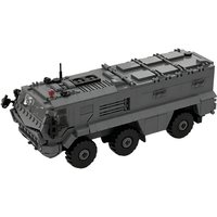 QWERT Minensicheres Panzerfahrzeug-Modell MOC Bausteine Kriegsausrüstung Modulare Technologie Geschenke Montage Kinderspielzeug