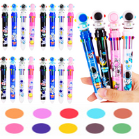 1/4/8/12Pcs Cartoon Astronaut Ten Color Pens Kids Birthday Party Wedding Guest Gifts, Back To School Kindergarten Carnival Gifts