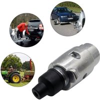 12V 7 Pin Aluminium Alloy Plug Trailer Connector Plug For Boat Car Truck Towing Electrics Professional Connector Replacement