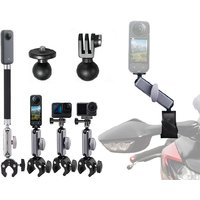 AliExpress NONE Motorcycle Handlebar Mount 360° Motorcycle Handlebar Mount Bicycle Frame For Insta360 X5 Gopro Hero Dji Osmo Action Camera-B12B