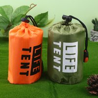 Aluminum Film Emergency Survival Tent Thermal Blanket Single Person Outdoor Shelter Kit With Storage Bag