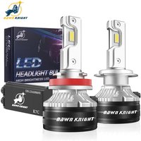 DAWNKNIGHT K7C 4300K H7 H4 H11 lampe à LED 3 tubes de cuivre lumières LED pour voiture H1 HB3 9005 HB4 9006 12V ampoule de phare LED