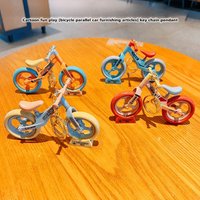 Creativity Bicycle Keychain, Sporty Style Cartoon Metal Keyring for Keys Schoolbag Charm Desk Ornament, Unisex Gift Accessory