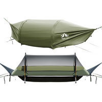 Night Cat Flat Lay Hammock Tent with Mosquito Net Waterproof Rainfly Storage Room