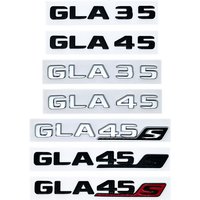 GLA35/GLA45/GLA45S Turbo 4MATIC+ Black/Silver Letters Emblem - for Mercedes X156 Fender & Trunk Sticker