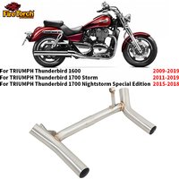 For Triumph Thunderbird 1600 2009 - 2019 Thunderbird 1700 Storm 2011- 2019 Motorcycle Exhaust Espace Moto Muffler Mid Link Pipe