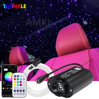 Mini 6W Twinkle Starry Sky Fiber Optic Ceiling Light APP Controlled Star Roof Atmosphere Car Interior Home Decorative Light