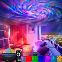 Galaxy Projector Christmas Home Room Decoration RGB Starry Lamp 7-Color Pattern LED Mini Star Light Remote Control Auto Rotating