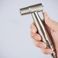 Baokemo Stainless Steel Portable Bathroom Outdoor Cleaning Booster Flushing Device Bathroom Seat Toilet Spray Gun