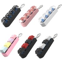 4Keys Finger Button Anti-stress Toys Mechanical Keyboard Keycaps Office Decompression Calming Keychain Gifts for Children Adults