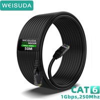 Cat6 Outdoor Ethernet Cable 0.5M~50M 26AWG 10Gbps Network Cable, Pure Copper, Direct Burial Waterproof Underground CAT6 Patch
