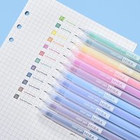 12 Colors Gel Pen Refill Set Box Kawaii 0.5mm Candy Colors Ballpoint Pens Student Office Writing Pens lovely School Stationery