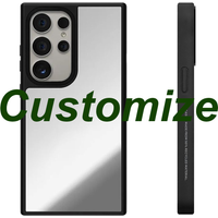 Black Border Mirror Surface Phone Cover for Samsung Galaxy S23 S24 S25 S26 Ultra S25+ Plus Case