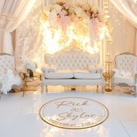 Custom Floor Decal for Wedding - Dance floor Vinyl Decal - Wedding Date - Removable D1-2