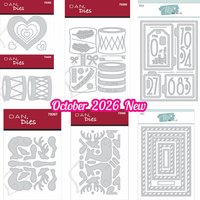 October 2026 New Dan/Mw Open Heart Elk Drum Number Calendar Doors Metal Cutting Dies for DIY Scrapbook Paper Card Making Craft