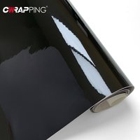 Gloss Black Car Body Film Vinyl Wrap Decals Self Adhesive Sticker Motorcycles Bike Auto Skin Color Changing Film Car Accessories
